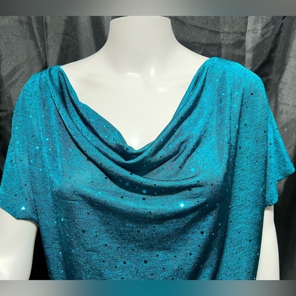 HeartSoul - Womens Turqoise Tunic Top Sz MD - Picture 2 of 8